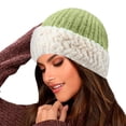 thumbnail image 2 of ZNQHFRE Women Thickened Knitted Beanie Hat, Large‑Head‑Friendly Warm Cap With Ear Protection, Face‑Slimming, 2 of 2