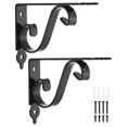 thumbnail image 4 of Soportes fijos LIUXGMXG para estantes de pared de hierro resistentes 2 juegos, 4 of 5