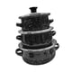 thumbnail image 5 of Ollas de esmalte,Olla para sopa esmaltada de doble asa para restaurante,3 piezas Ollas de esmalte multifuncionales con tapa,Cacerola de cocina Cacerola Olla esmaltada,Olla de viaje para guisar, 5 of 8
