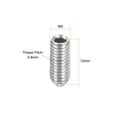 thumbnail image 2 of Ball Point Set Screws, M5 x 12mm 304 Stainless Steel Metric Spring Hex Socket Screw 15pack, 2 of 7