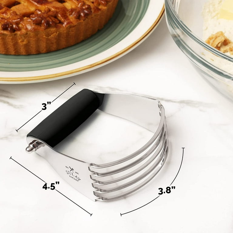 Spring Chef - Dough Blender and Pastry Cutter, Stainless Steel Nut, Pie,  Pastry and Dough Cutter and Scraper, Multipurpose Baking Tools with Soft  Grip