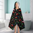 thumbnail image 6 of Pink Dinosaurs Cosmic Stars Hooded Bath Towel，60"x35" for Ages 3 To 12 Kids, Quick Dry Lightweight Soft Microfiber Hood Beach Towel Cover Up for Kids, 6 of 7