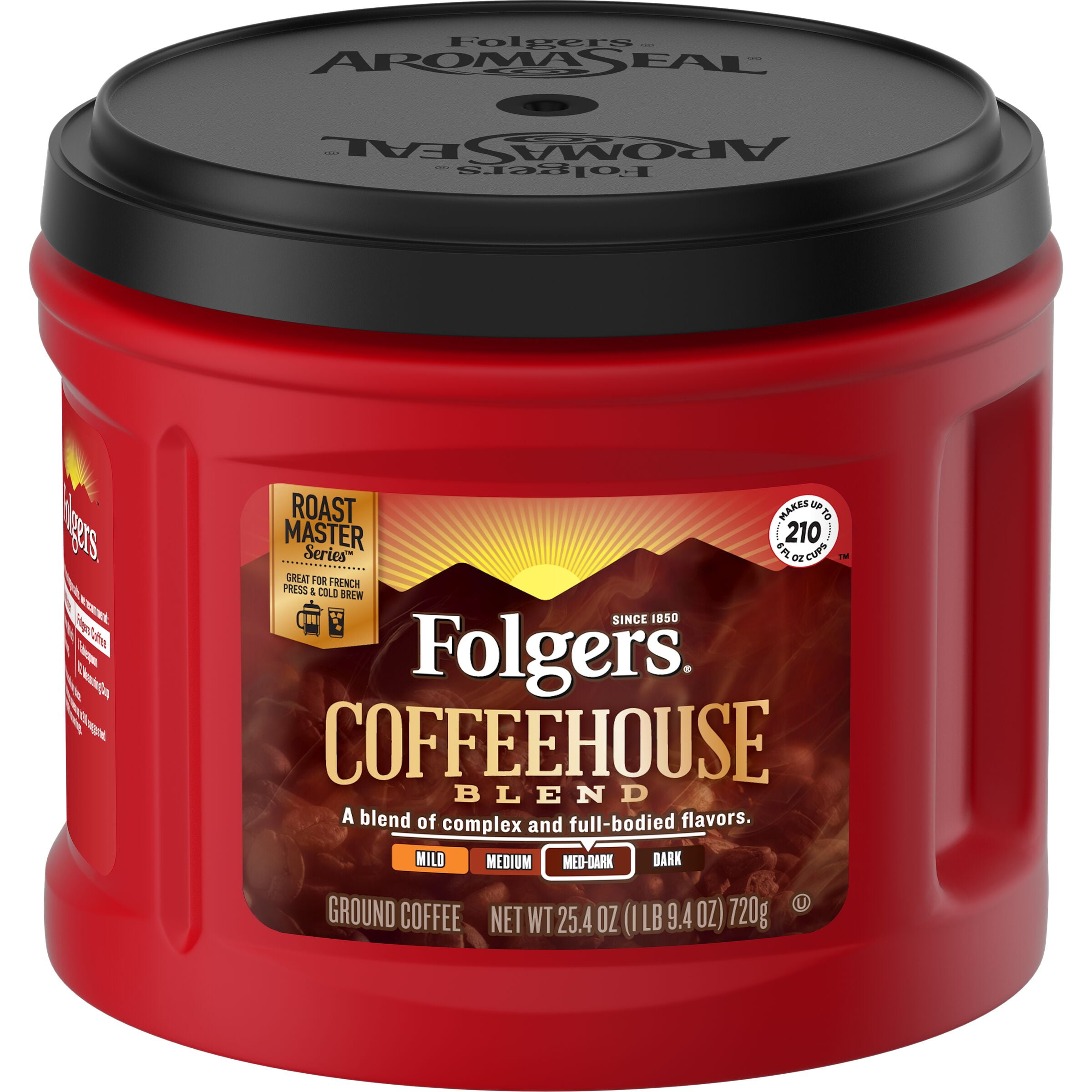 Folgers Coffeehouse Blend Ground Coffee, Medium-Dark Roast, 10.8-Ounces, Ground