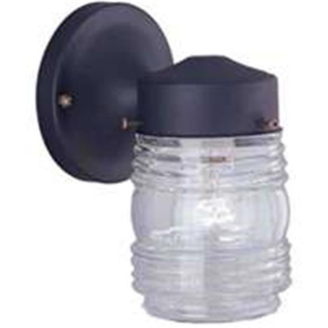 W15BK0133883L Jelly Jar Porch Light Fixture, Black