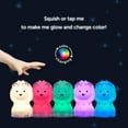 thumbnail image 5 of Globe Electric Lion 6" Color Changing LED Rechargeable Silicone Night Light Lamp, 91004703, 5 of 11