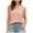 Pink, variant on Women Summer Tops Women's Fashion V Neck Vest Hollowed Out Sleeveless Pleated Top College Clothes 30 Top for Women Comfortable Button Front Ladies Star Apparel Blouse for Casual Summer Bra Black XL