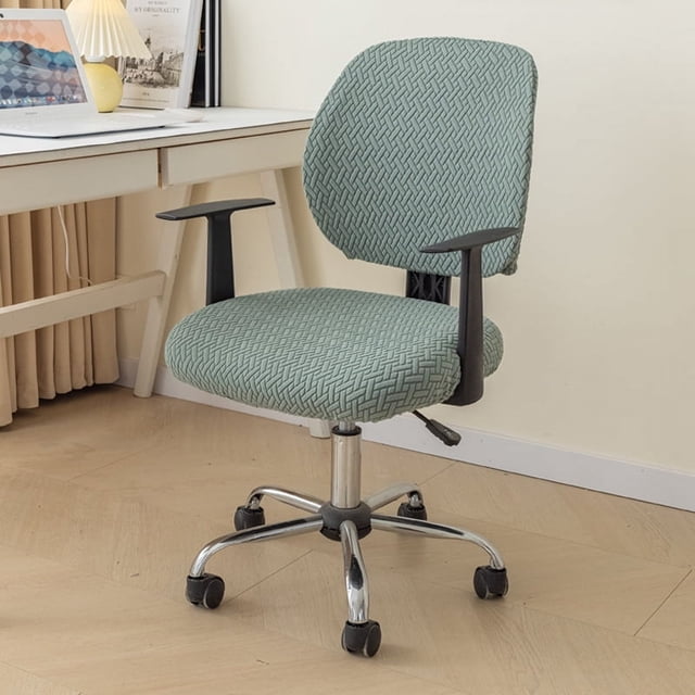 Nvzi Fundas elásticas para silla de oficina y computadora, 2 piezas, para escritorio, universales, giratorias, color verde