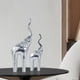 thumbnail image 5 of Conjunto de 2 figuras de madre y bebé, escultura animal para decoración del hogar , Plata, 5 of 7