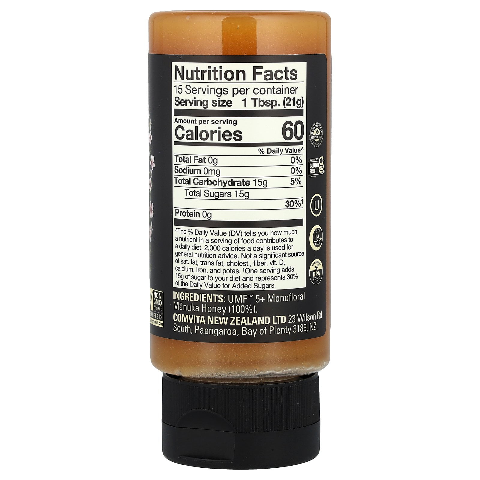 Comvita Manuka Honey UMF 5+, MGO 83+, Raw, Unpasteurized, Non-GMO, Gluten-Free, 11 oz (312 g)