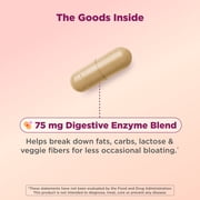 OLLY Beat The Bloat Capsule Supplement, Digestive Enzyme Support,* Dandelion, Ginger, 25 Ct