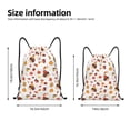 thumbnail image 2 of Fotbe Autumn Maple Leaf with Hedgehog Bolsa Mochila con Cordón Estampada, Bolsa de Gimnasio Deportiva, Bolsa Cinch, Bolsa con Cordón para Hombres y Mujeres-Medium, 2 of 6