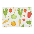 thumbnail image 7 of Yayeee Bath Rug for Bathroom Floor Non Slip Rectangle Fluffy Soft Absorbent Mat, 16"x24", White Vegetables Pattern, 7 of 7