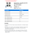 thumbnail image 2 of Brake Pad Set - Compatible with 2015 - 2019 Nissan Murano 2016 2017 2018, 2 of 2