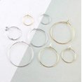 thumbnail image 2 of 50pcs 20/25/30/35 mm Silve Plated Ear Wire Hoops DIY Craft Earring Open Beading Big Circle Jewelry Making Findings Wedding (Color: Rhodium; Size: 30mm), 2 of 5