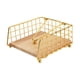 thumbnail image 4 of Organizador de servilletas con base de madera, soporte para servilletas de mesa, ideal para restaurantes y casas de campo. Oro, 4 of 9