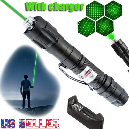 6000Miles Green Laser Pointer Star Visible Beam Light Rechargeable Lazer Pen Us