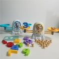 thumbnail image 4 of Maoww Math Match Game Board Toys Space Kitten Puppy Match Balancing Scale Number Balance Game Kids Educational Toy Blue, 4 of 6