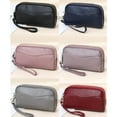 thumbnail image 5 of HAWEE Cellphone Wallet for Women Genuine Leather Clutch Purse Large Capacity Double Zipper Wristlet Wallet for Ladies, 5 of 9