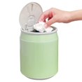 thumbnail image 1 of Bote De Basura De Mesa Pequeño, Mini Bote De Basura De Escritorio Bote De Basura De Mesa De Cocina Portátil con Tapa con Botón, para Tocador, Dormitorio, Encimera (Verde, 1 of 5