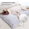 thumbnail image 4 of LosFong Washable Dog Bed Deluxe Plush Dog Crate Beds Comfy Kennel Pad Anti-Slip Pet Sleeping Mat for Large, Jumbo, Medium, Small Dogs Breeds, 41" x 27", Gray, 4 of 7