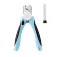 thumbnail image 1 of Cortaúñas para perros y gatos, cortaúñas para perros con lima de uñas, cortaúñas para perros profesionales y seguros, adecuado para mascotas grandes y medianas, azul, 1 of 5