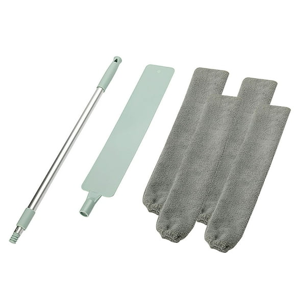 SIYTUAU Retractable Telescopic Dust Collector Microfiber Cleaning Brush With 4 Replacement Heads For Home Bed Car