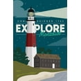 thumbnail image 3 of Explore Montauk Long Island, Go Explore (Lighthouse) (100% Cotton Canvas Reusable Tote Bag), 3 of 3