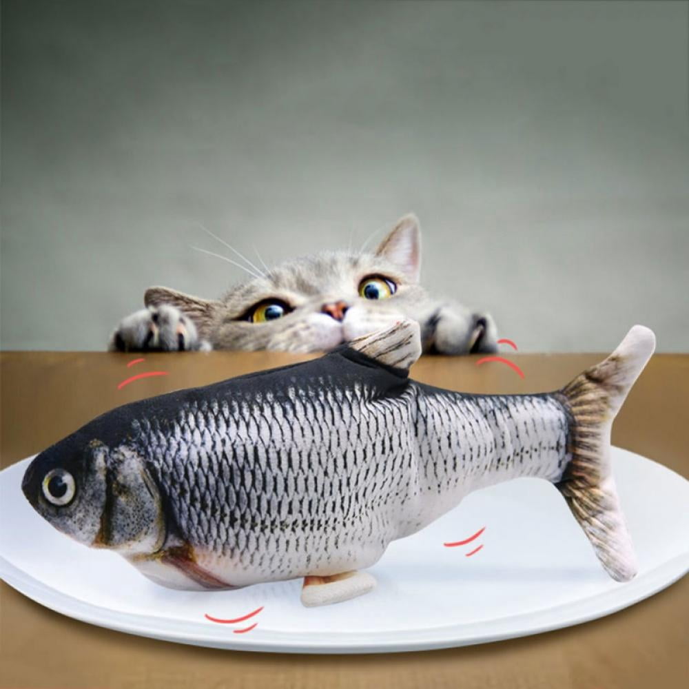 Lorddream Electric Simulation Fish, Funny Cat Toy, Colorful Light + Music + Swing Electric Tail, Light Crucian Carp