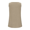 thumbnail image 6 of FUYUDY Women Summer Ribbed Sleeveless Crewneck Solid Color Casual Tank Tops For Everyday Wear Trendy Ladies Camisole, 6 of 7