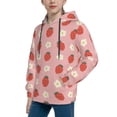 thumbnail image 2 of Haiem Strawberry Pattern Boys Hoodie, Youth Pullover Hooded Sweatshirt, Kangaroo Pocket Hoodie for Kids Girls -Medium, 2 of 6