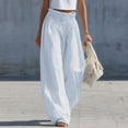 thumbnail image 2 of VEKDONE Striped Wide Leg Pants for Women High Waisted Baggy Palazzo Pants Dressy Casual Lightweight Comfy Trousers with Pockets, 2 of 5