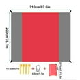 thumbnail image 3 of Blueek Portable Sandproof Beach Blanket - Tear-Resistant Picnic Mat, Quick-Dry Outdoor Camping Mat for 4-6 People with Stakes(79x83 inch), 3 of 6