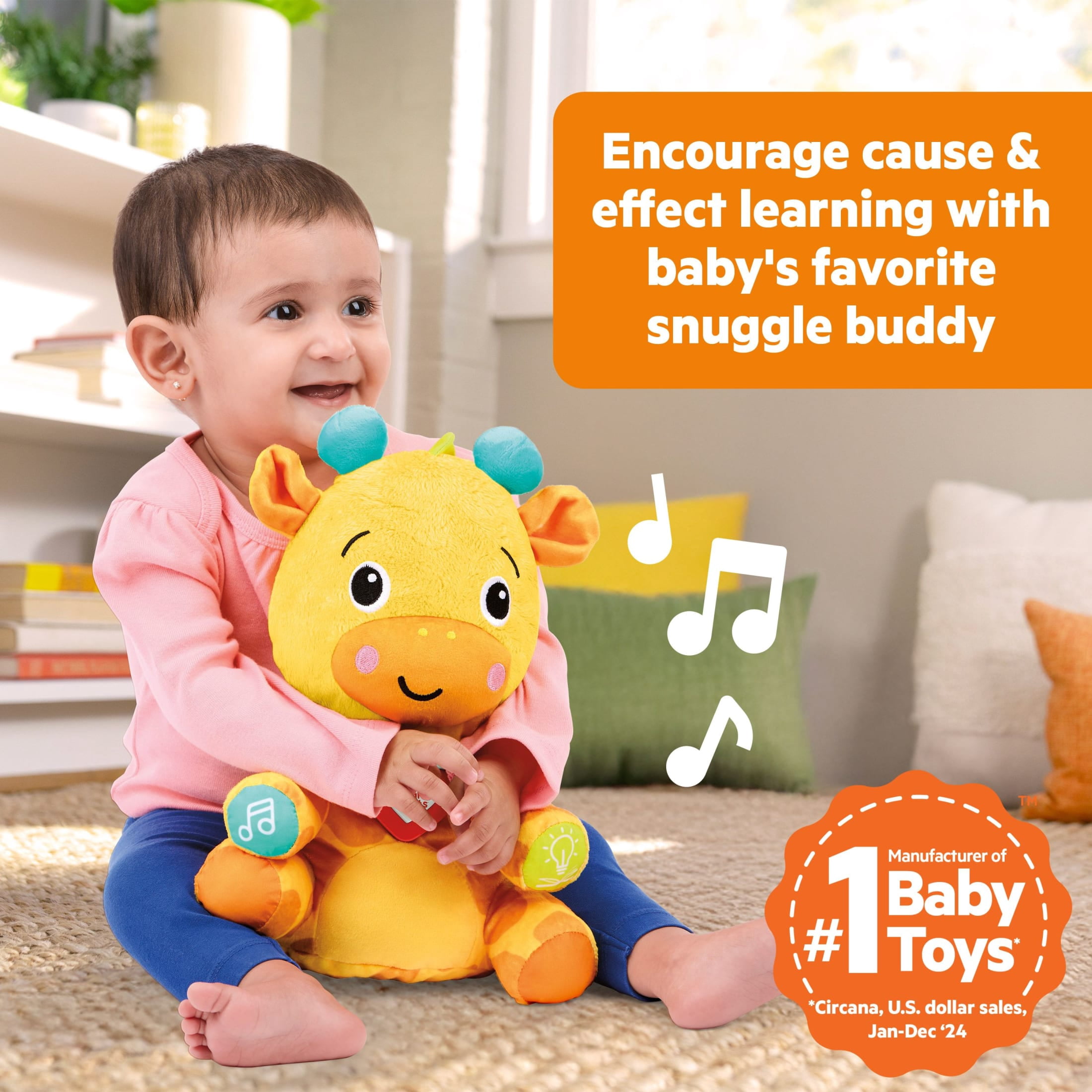 Bright Starts Chat & Cuddle Giraffe Musical Plush Toy, Unisex, Infant