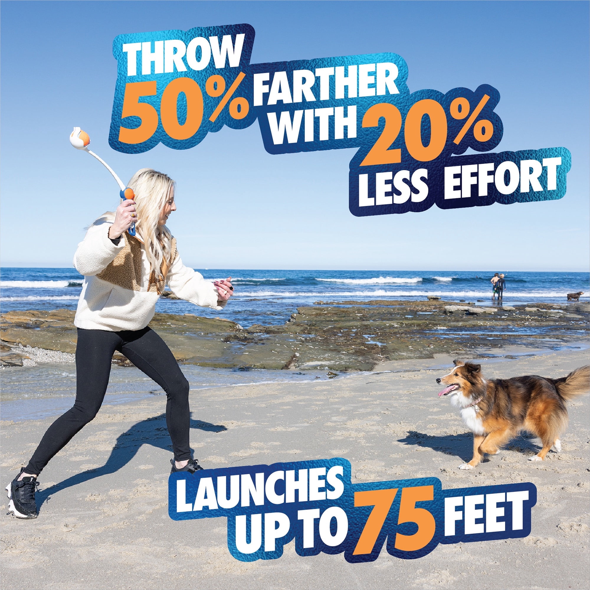 Chuckit! Ultra 18M Dog Ball Launcher Fetch Toy for Dogs, 18" Long Comes with Medium 2.5" Balls, for Pets 20 to 60 lbs, 3 Balls Included