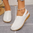thumbnail image 2 of Wensltd Women Comfy Slingback Sandals Solid Color Soft Lightweight Adjustable Buckle Walking Shoes Casual Summer Loafers All Season, 2 of 7