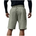 thumbnail image 5 of Jjayotai Men's George Shorts with Stretch Waist, Men's Fashion Summer Solid Color Elastic Waist Drawstring Casual Shorts with Pocket, Mens Running Shorts, 5 of 5
