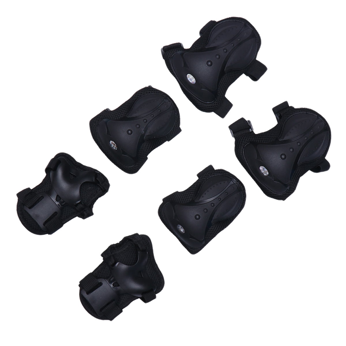 1 Set Professional Skateboard Roller Skater Knee Pads Knee Protection Knee Protector for Women and Men (Black Free Size)