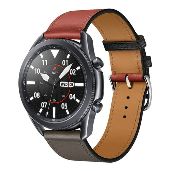 Leather Bands Compatible with Samsung Galaxy Watch 3 45mm/41mm Band, Genuine Leather Replacement Band for Galaxy Watch 3, Leather Samsung Watch 3 45mm/41mm Strap for Women & Men