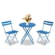 thumbnail image 1 of QinaQin Juego bistró para patio con mesa plegable y 2 sillas, estructura metálica con recubrimiento en polvo, ideal para jardín, balcón o terraza, 1 of 8