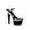 Clear and Black, variant on 649-DIAMANTE 6" Ankle Strap Platform Shoe