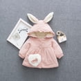 thumbnail image 2 of Abrigo Cálido De Otoño E Invierno Para Niñas, Chaquetas Para Niñas, Ropa De Abrigo De Algodón Con Lunares Y Orejas De Conejo Para Bebés Con Bolsa Odeerbi LM103-5469, 2 of 9