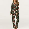 thumbnail image 4 of Iyufng Christmas Pajamas for Women Set,Womens Pajama Sets,Christmas Pjs Sets for Women with Pockets 2 Piece Long Sleeve Printed Home Wear,Womens Plus Loungewear, 4 of 8