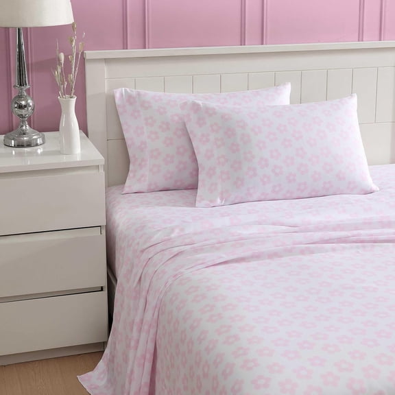 - King Size Sheet Set, Ultra-Soft Bedding with Smooth & Breathable Feel, Deep Pockets, Bed Sheets with Matching Fitted Sheet & Pillowcases (Retro  Pink)