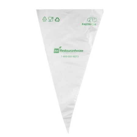 

Pastry Tek Clear Plastic Easy Grip Pastry Piping Bag - Recyclable - 21 x 10 3/4 - 100 count box