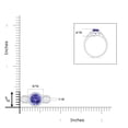 thumbnail image 4 of Angara Natural 1.45 Ct. Tanzanite with Diamond Halo Ring in 14K White Gold for Women (Ring Size: 3.5), 4 of 9
