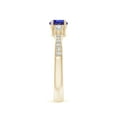 thumbnail image 5 of Angara Natural 0.5 Ct. Tanzanite with Diamond Classic Ring in 14K Yellow Gold for Women (Ring Size: 11.5), 5 of 11