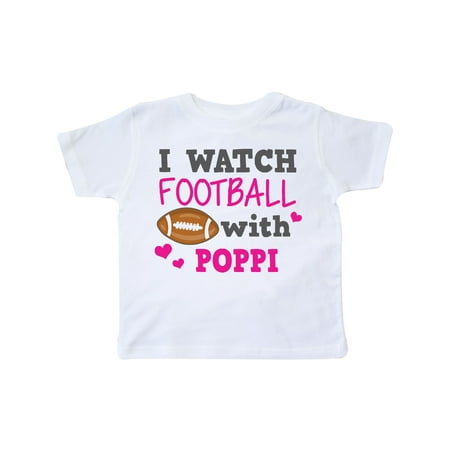 

Inktastic I Watch Football with My Poppi Gift Toddler Toddler Girl T-Shirt