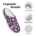 thumbnail image 5 of Picia white Skull Flower for Women's Lamb-hug Comfy Fleece House Slippers Memory Foam, Slip-on House Shoes Indoor Outdoor-44/45, 5 of 7