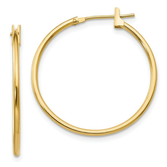Real 14kt Yellow Gold Madi K 1mm Hoop Earrings; for Adults and Teens; for Women and Men