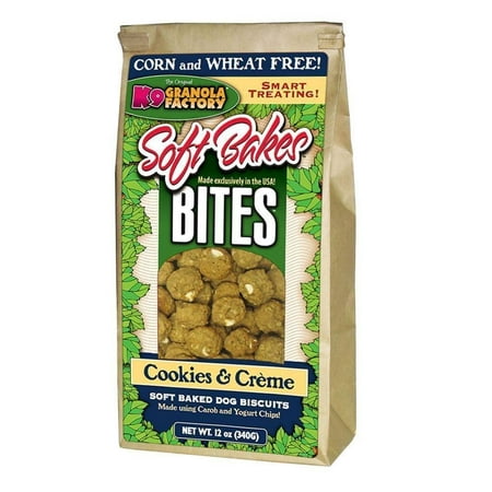 K9 Granola Factory Soft Bakes Bites, Cookies & Creme Soft Baked Dog Biscuits, Corn and Wheat Free 12